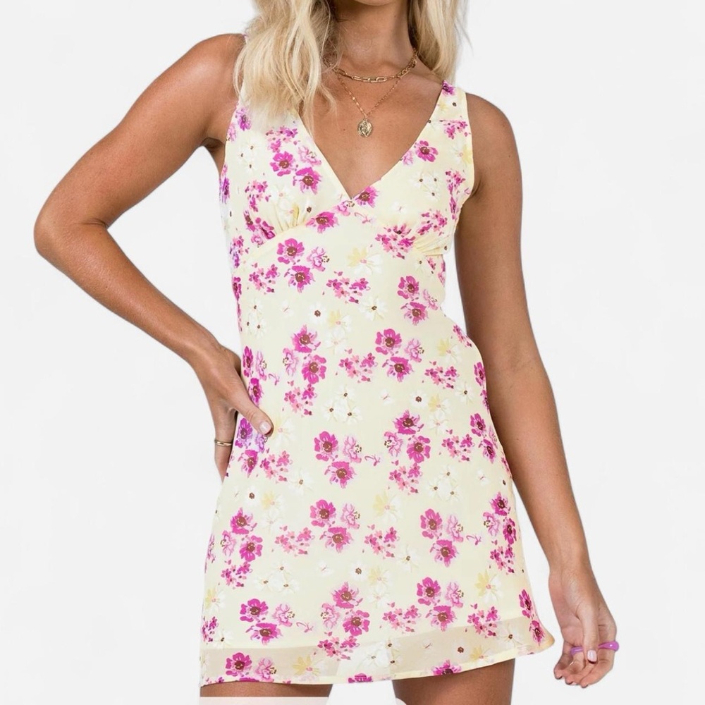 Princess Polly Nellie Mini Dress in Yellow Floral